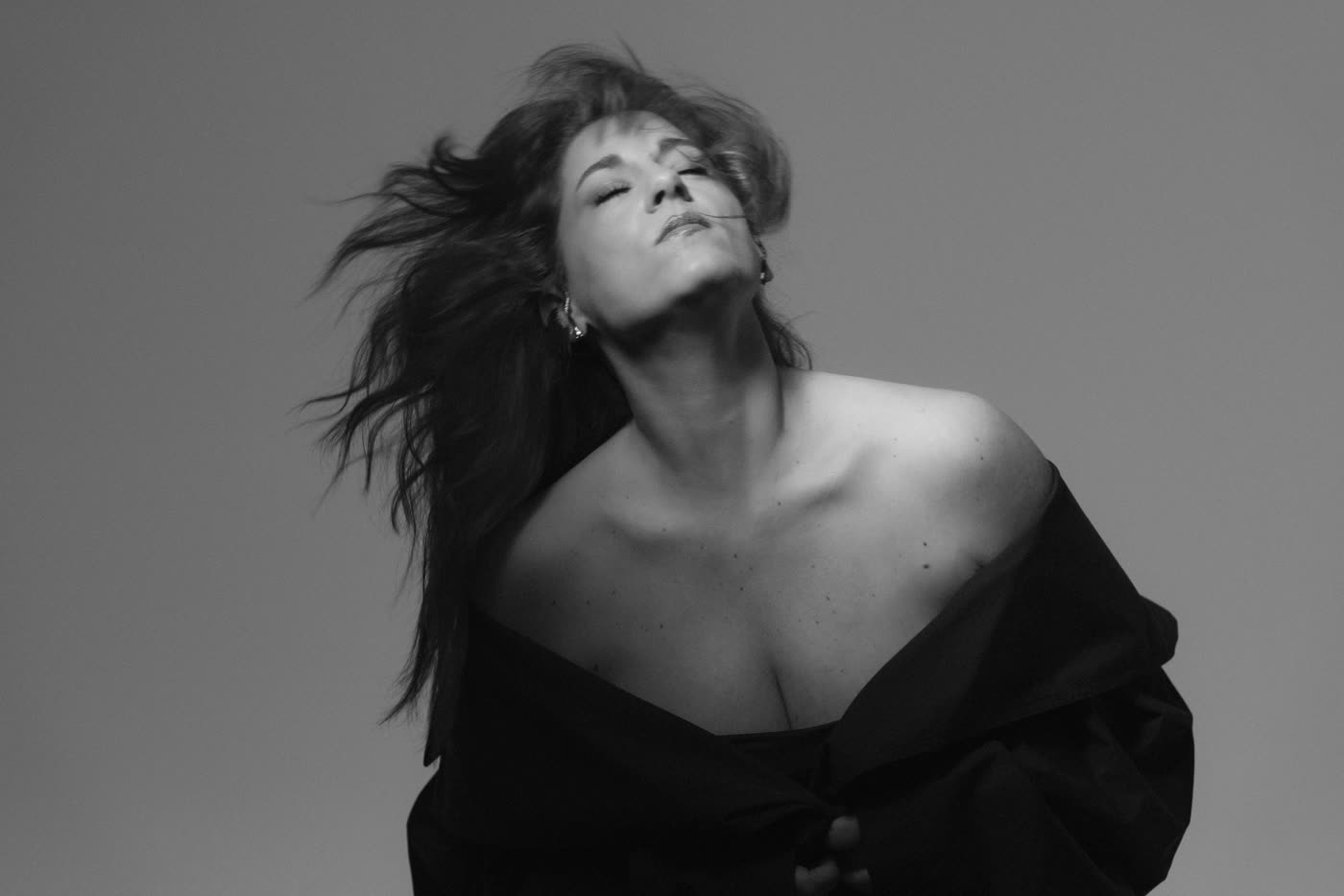 Silvana Peres, retrato a preto e branco